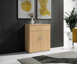 Kommode Viviane 60cm mit 2 Türen und 1 Schublade - Buche