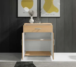 Kommode Viviane 60cm mit 2 Türen und 1 Schublade - Buche