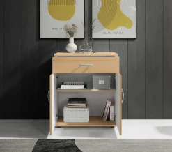 Kommode Viviane 60cm mit 2 Türen und 1 Schublade - Buche