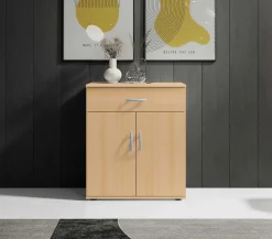 Kommode Viviane 60cm mit 2 Türen und 1 Schublade - Buche