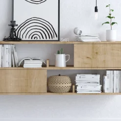 Konsole Flora - 100% MELAMINE - Eiche - 120 x 50 x 22 cm