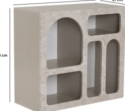 Konsole Lessa - 100% MELAMINE - Travertin - 74 x 37 x 80 cm