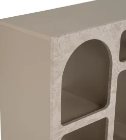 Konsole Lessa - 100% MELAMINE - Travertin - 74 x 37 x 80 cm