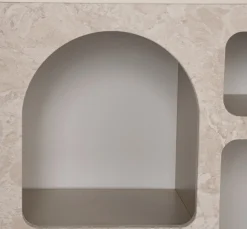 Konsole Lessa - 100% MELAMINE - Travertin - 74 x 37 x 80 cm