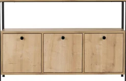 Emob Konsole Solace - 100% MELAMINE - Eiche - 77 x 30 x 120 cm