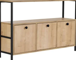 Emob Konsole Solace - 100% MELAMINE - Eiche - 77 x 30 x 120 cm