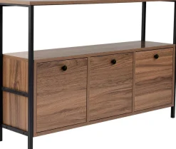 Emob Konsole Solace - 100% MELAMINE - Walnuss - 77 x 30 x 120 cm