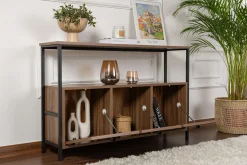 Emob Konsole Solace - 100% MELAMINE - Walnuss - 77 x 30 x 120 cm