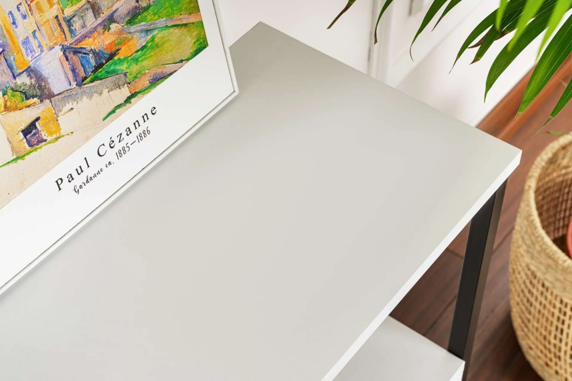 Emob Konsole Solace - 100% MELAMINE - Weiß - 77 x 30 x 120 cm