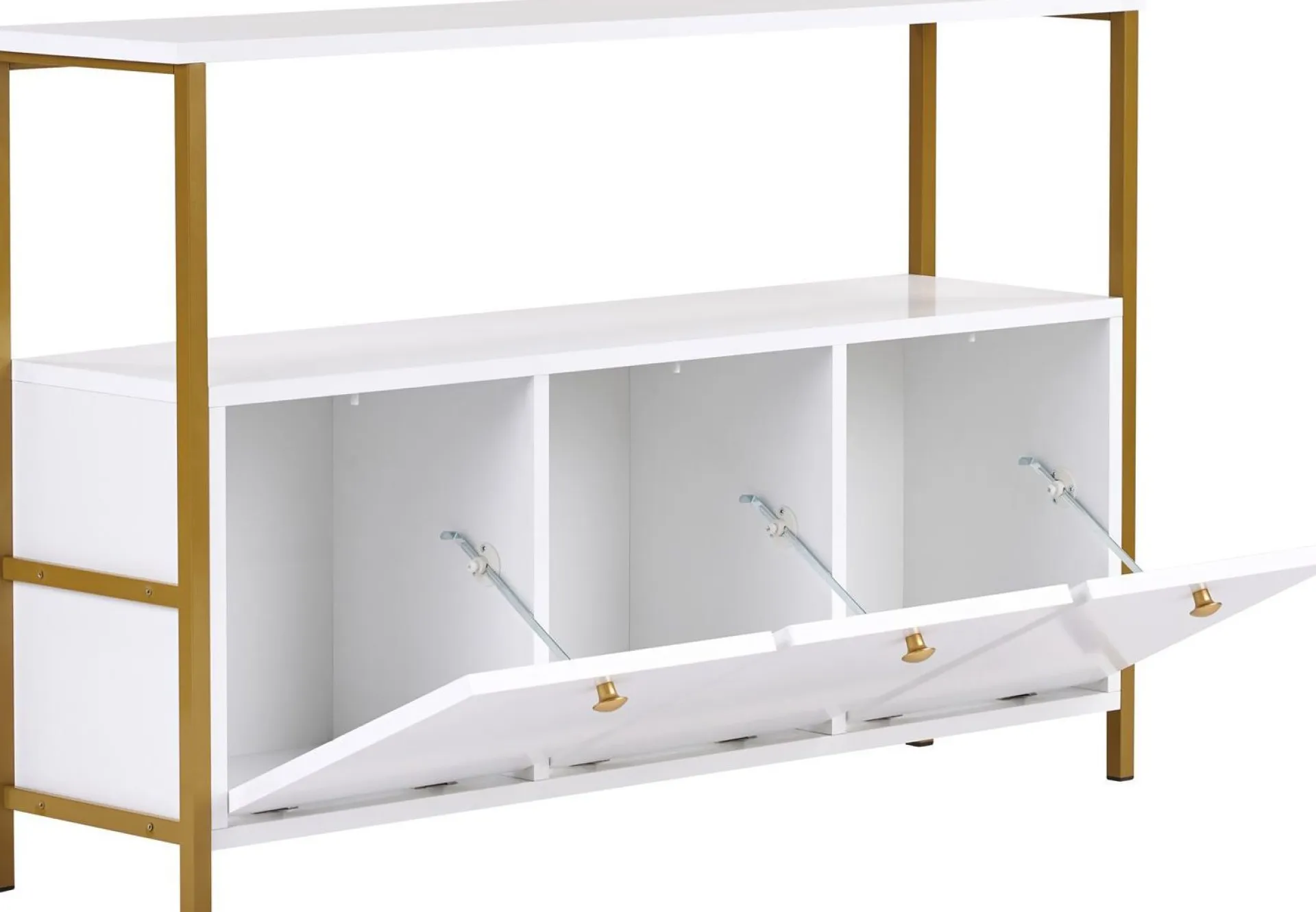 Emob Konsole Solace - 100% MELAMINE - Weiß - 77 x 30 x 120 cm