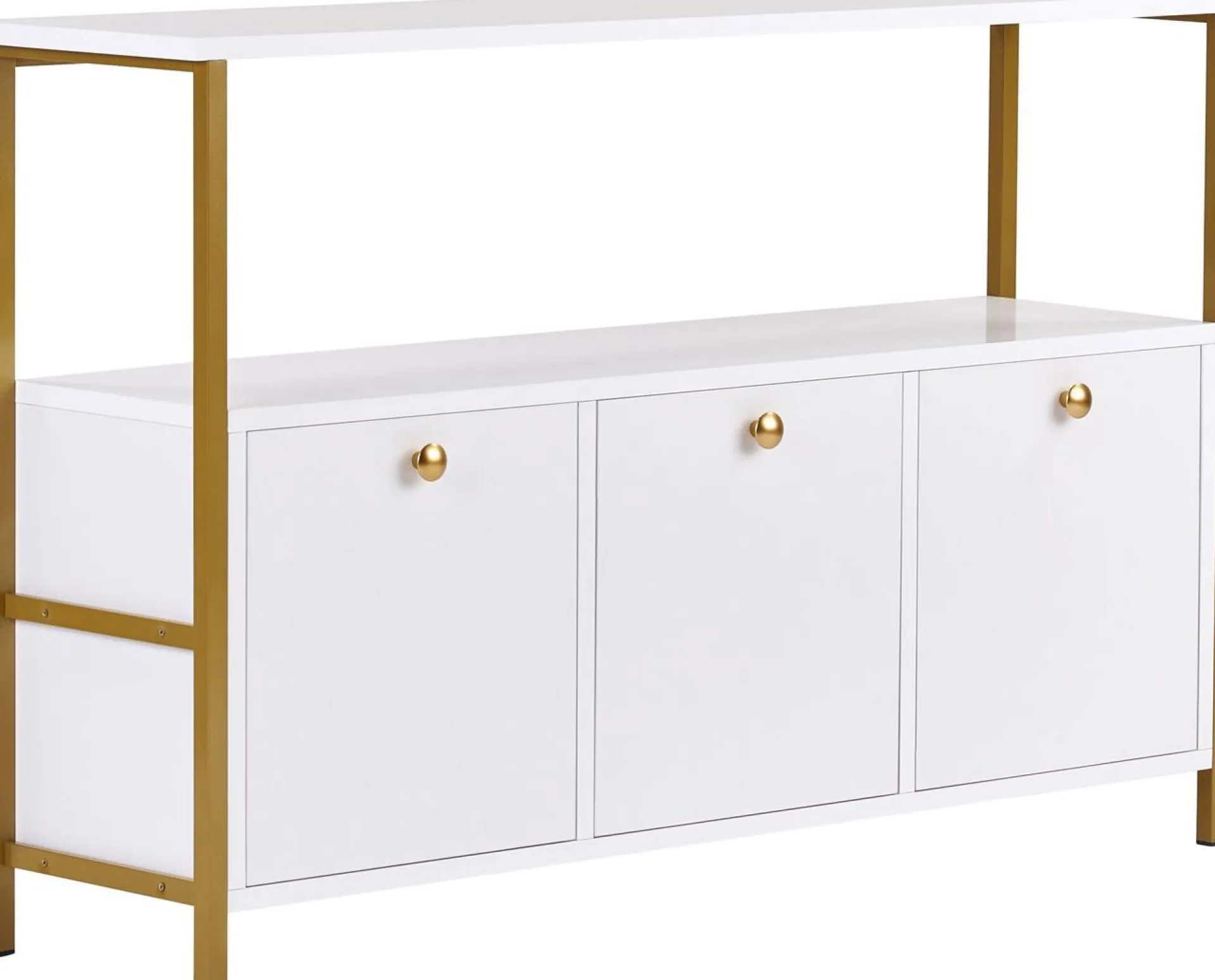 Emob Konsole Solace - 100% MELAMINE - Weiß - 77 x 30 x 120 cm