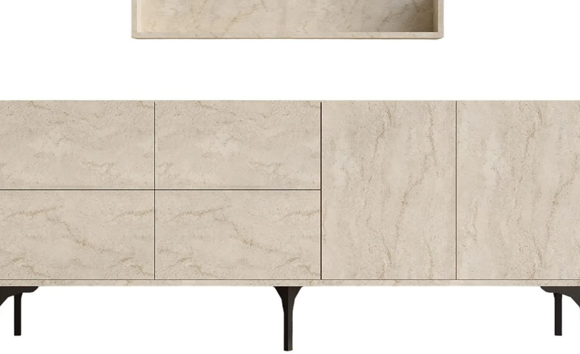 Konsole Stella - 100% MELAMINE - Travertin - 180 x 55 x 40 cm