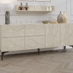 Konsole Stella - 100% MELAMINE - Travertin - 180 x 55 x 40 cm