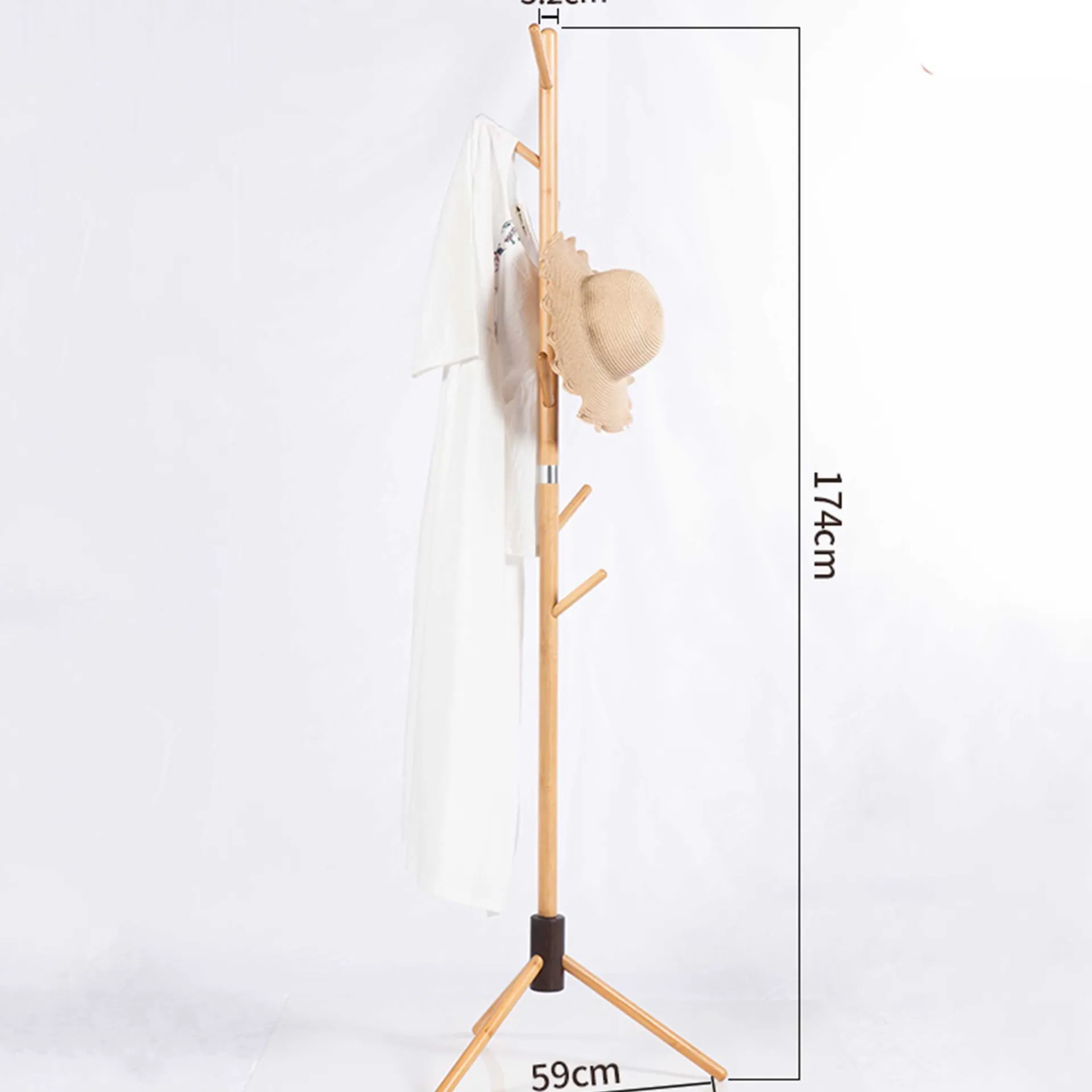 Emob Exclusive Kool Kleiderständer - 59x173cm - Bambusholz