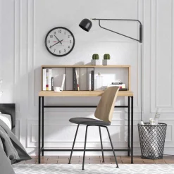 Emob Kreative Home Office Schreibtisch mit Regalen | Eiche Schwarz