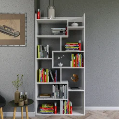 Kuttap Bücherregal | 100 % MELAMIN | Weiß