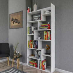 Kuttap Bücherregal | 100 % MELAMIN | Weiß
