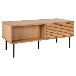 House Nordic Kyoto Couchtisch aus Eiche mit Metallfüßen und Schubladen