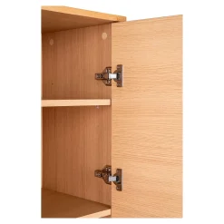 Kyoto Eichenholz Highboard mit schwarzen Metallbeinen