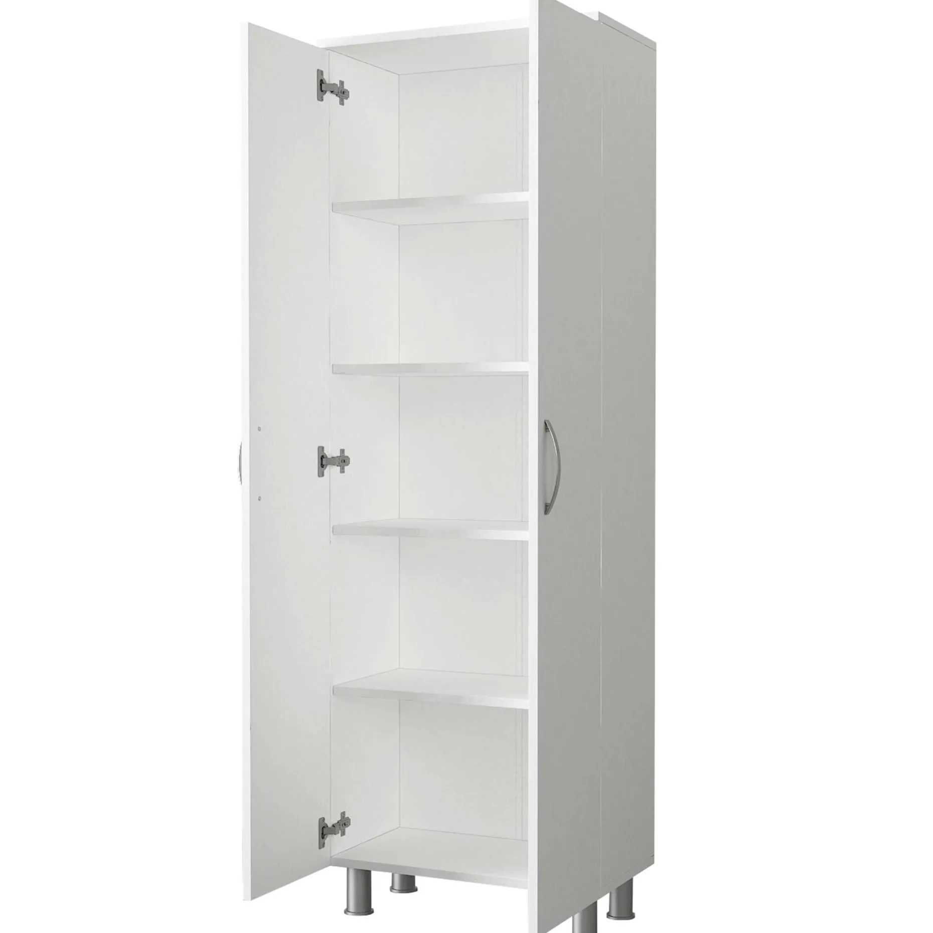Lagerschrank Arizona - 59x31x161cm - 2 Türen - weiß