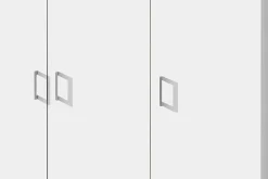 Lagerschrank Ray 120cm mit 3 Türen und 4 Einlegeböden - weiß