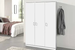 Lagerschrank Ray 120cm mit 3 Türen und 4 Einlegeböden - weiß