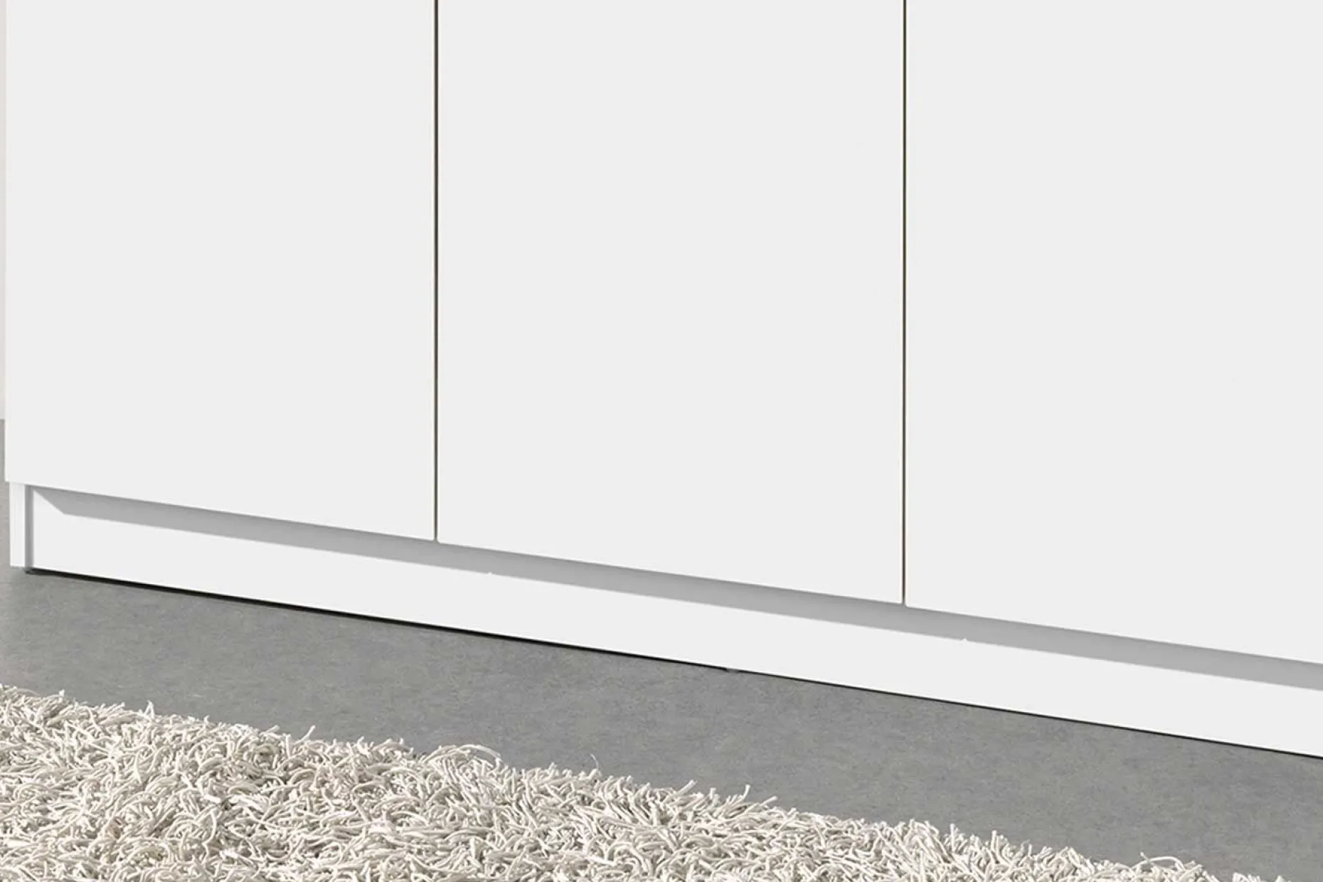 Lagerschrank Ray 120cm mit 3 Türen und 4 Einlegeböden - weiß