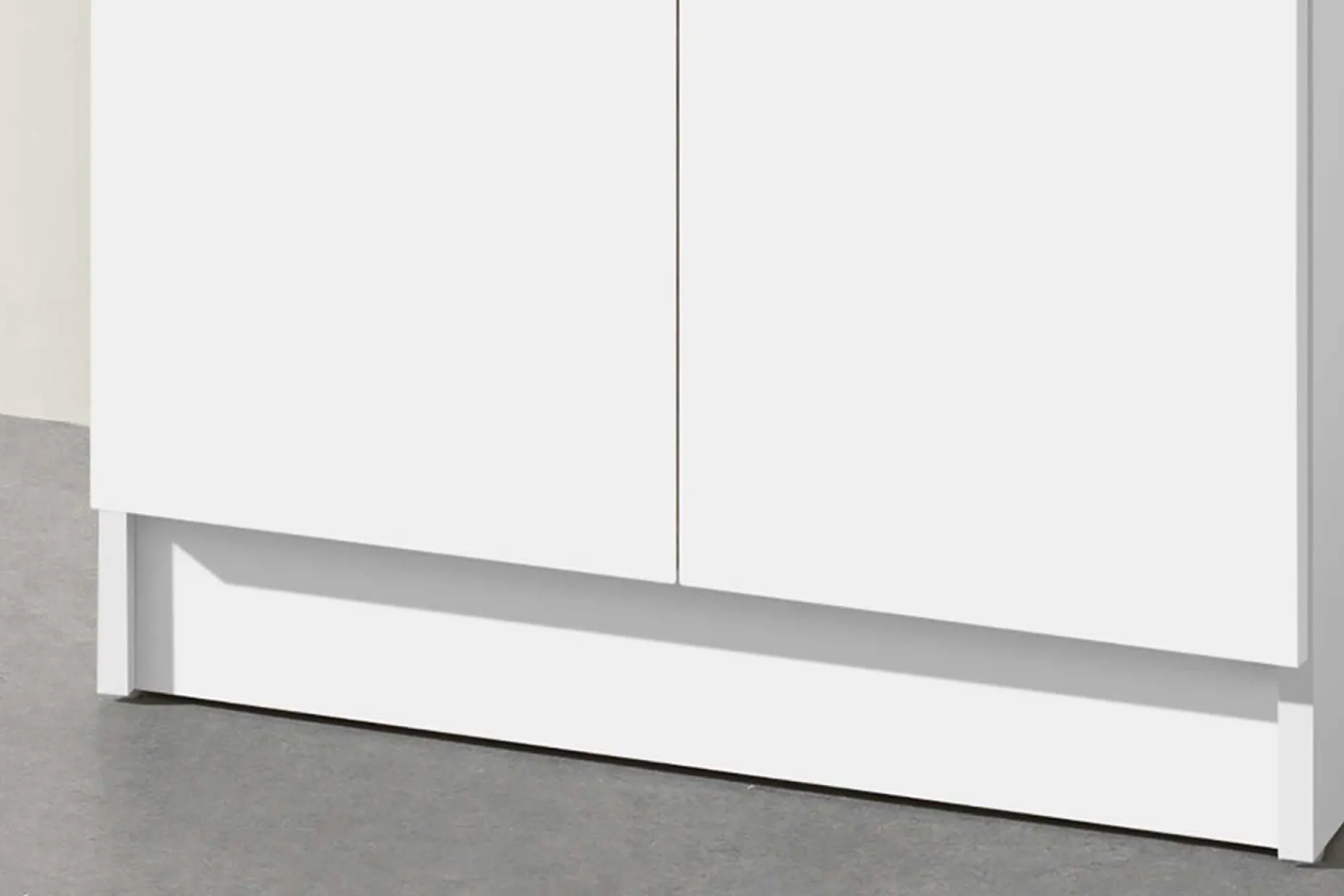 Lagerschrank Ray 60cm mit 2 Türen und 4 Einlegeböden - weiß