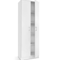 Lagerschrank Ray 60cm mit 2 Türen und 4 Einlegeböden - weiß
