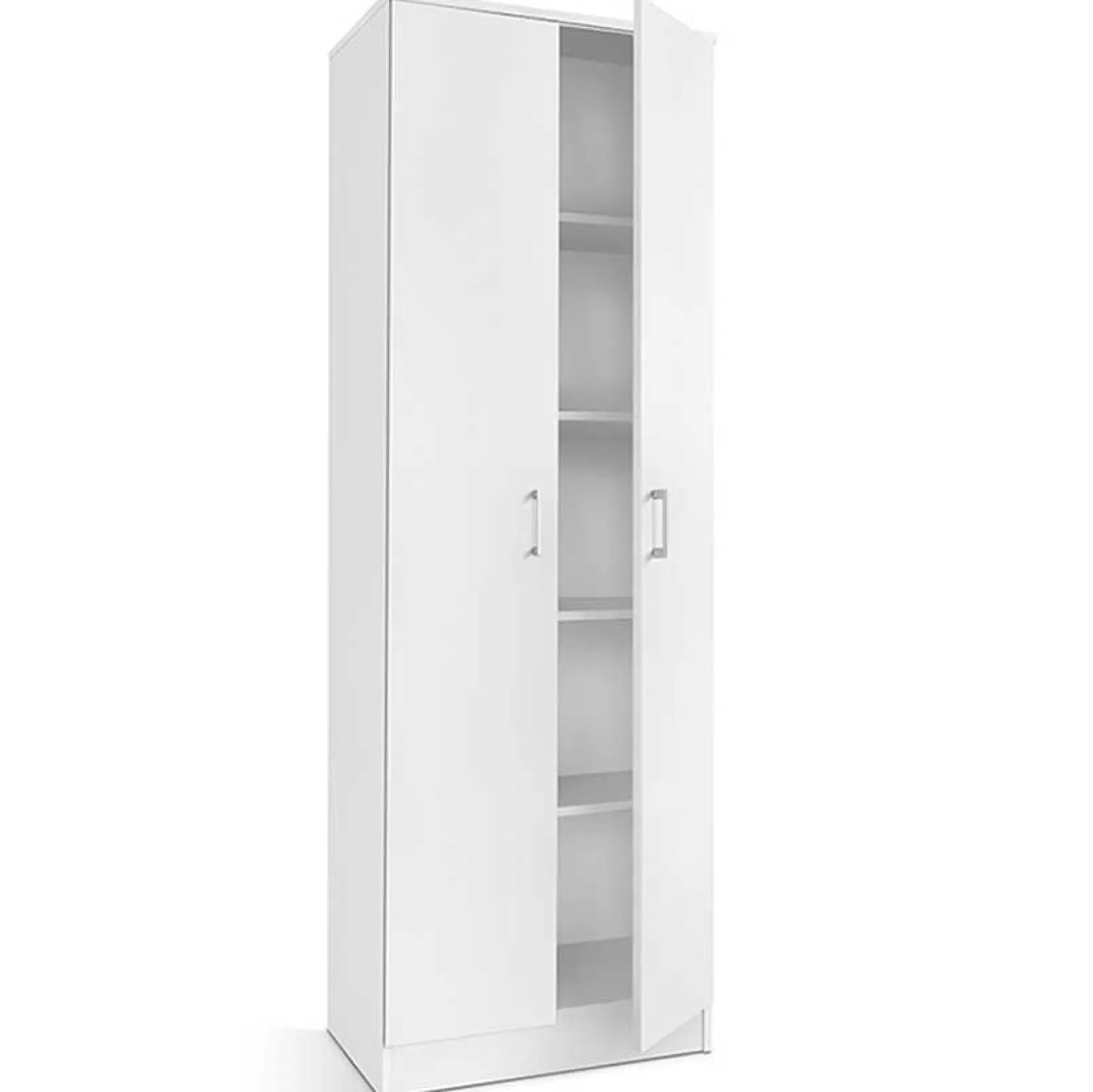 Lagerschrank Ray 60cm mit 2 Türen und 4 Einlegeböden - weiß