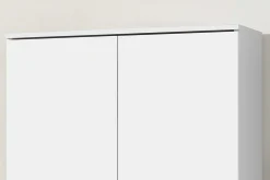 Lagerschrank Ray 80cm mit 2 Türen und 4 Einlegeböden - weiß