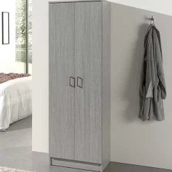 Lagerschrank Ray 60cm mit 2 Türen und 4 Einlegeböden - Eiche grau