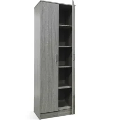 Lagerschrank Ray 60cm mit 2 Türen und 4 Einlegeböden - Eiche grau