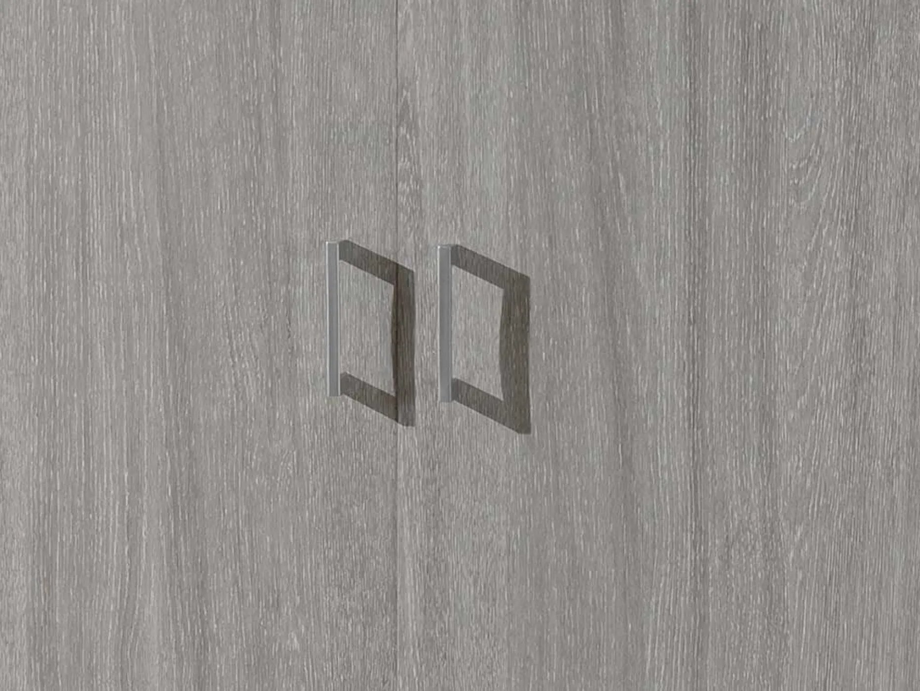 Lagerschrank Ray 80cm mit 2 Türen und 4 Einlegeböden - Eiche grau