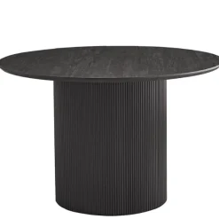 Rousseau Lagos Runder Tisch: 120x120 cm Dunkel, MDF-Struktur