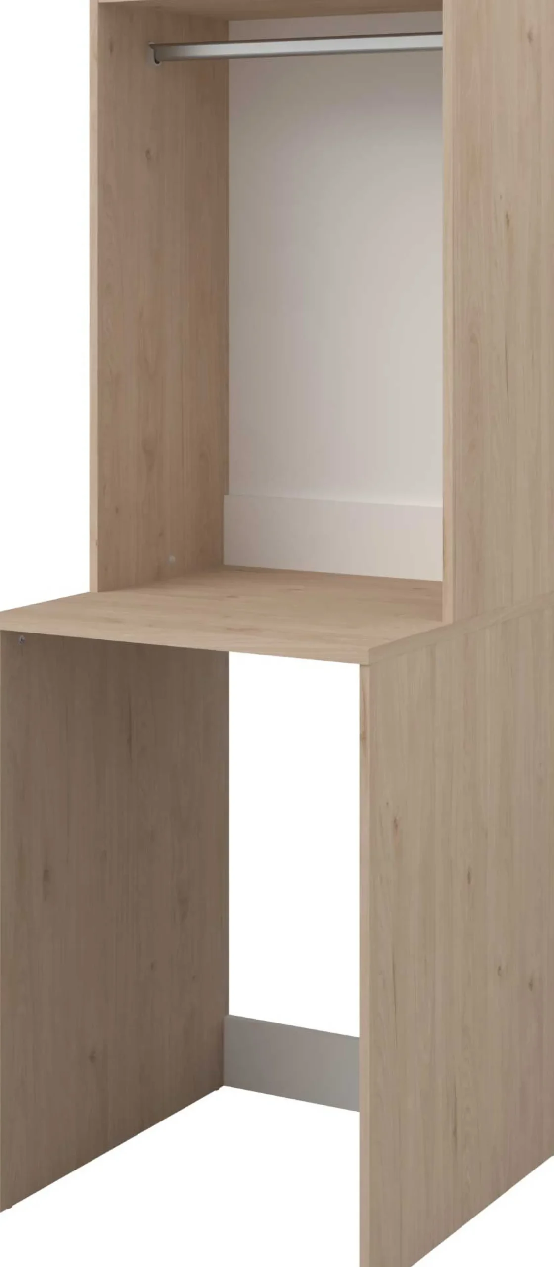 Laundry Waschmaschinenschrank - 65x60x184cm - mit Kleiderstange - Eiche Dekor