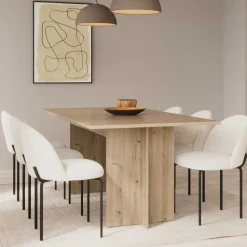 CBA Leda Ausziehbarer Esstisch - 160/200x90x74cm - Eiche Dekor