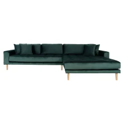 House Nordic Lido Ecksofa rechts - 290x170x76cm - dunkeler Samt