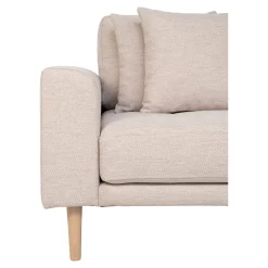 House Nordic Lido Lounge Sofa - WAAR | Sand, 4 Kissen, Holzbeine