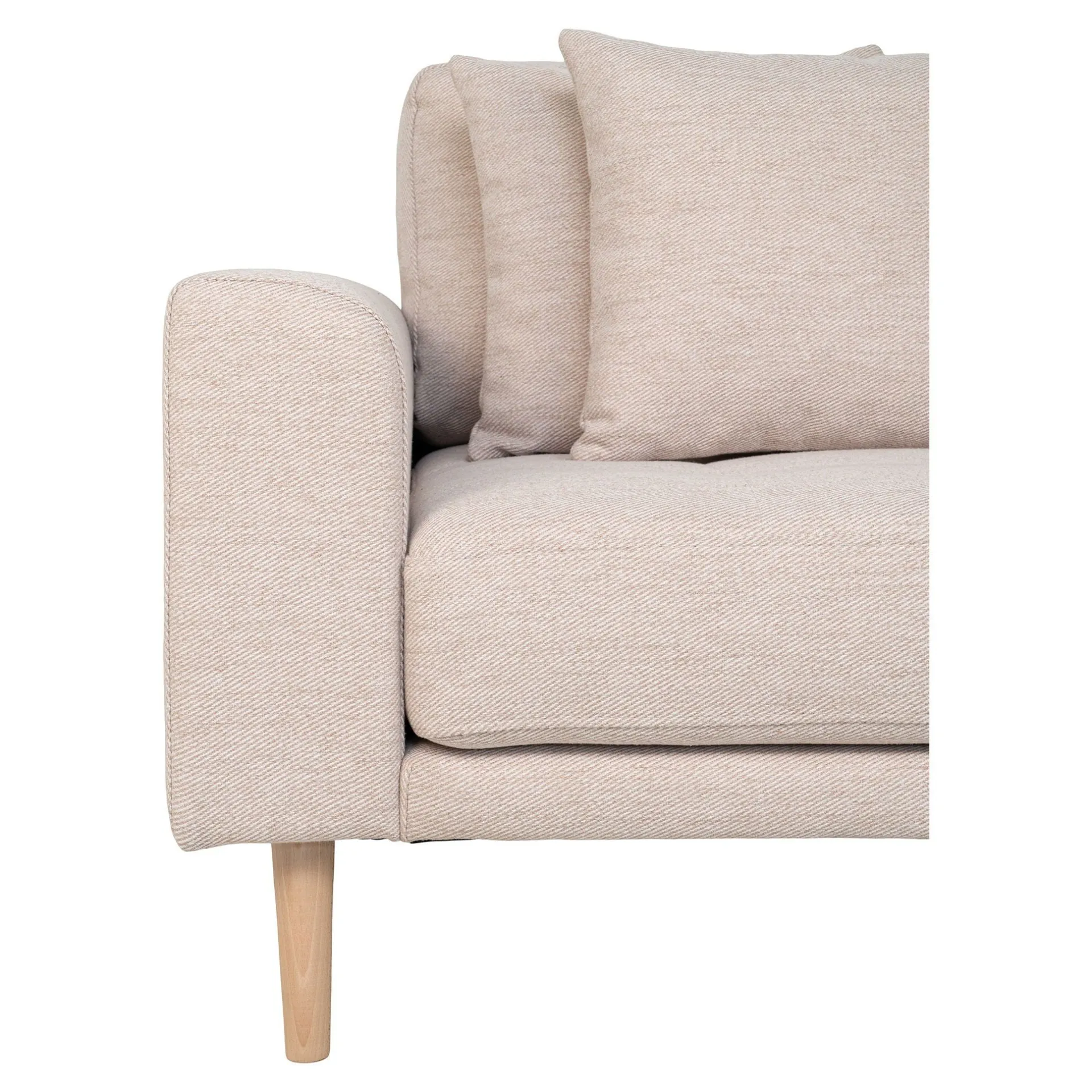 House Nordic Lido Lounge Sofa - WAAR | Sand, 4 Kissen, Holzbeine