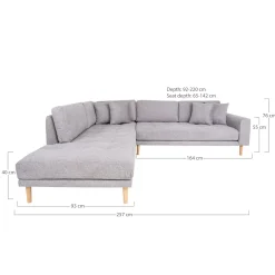 House Nordic Lido Open End Ecksofa - Hell