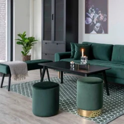 House Nordic Lido 2.5 Sitzer Sofa in dunkelem Samt