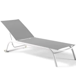 Gescova Liege Ebru – Aluminium weiß matt – 71x190cm – silbergrau