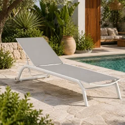 Gescova Liege Ebru – Aluminium weiß matt – 71x190cm – silbergrau