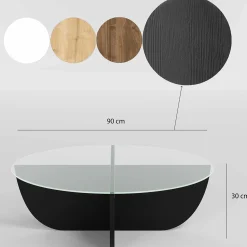 Emob Lily Couchtisch | GEHÄRTETES GLAS |