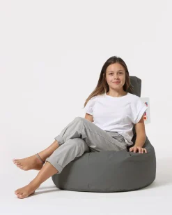 Emob Lina Garten-Sitzsack | Wasserdichter Polyesterstoff | Dunkel
