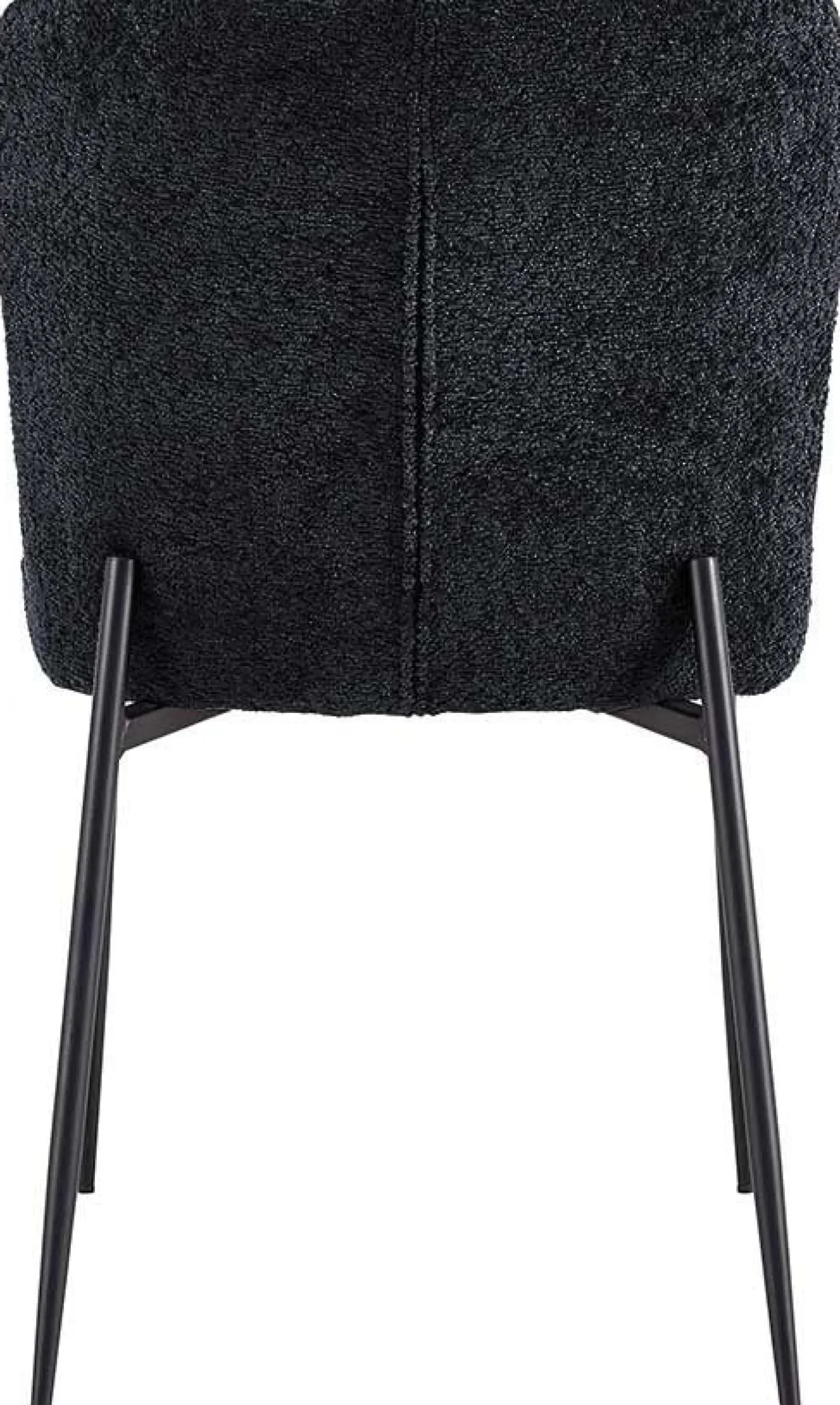 Rousseau Lisa Bouclé Dunkelgrauer Stuhl - Metallbeine, H 85 x B-L 50 x T-P 62 cm