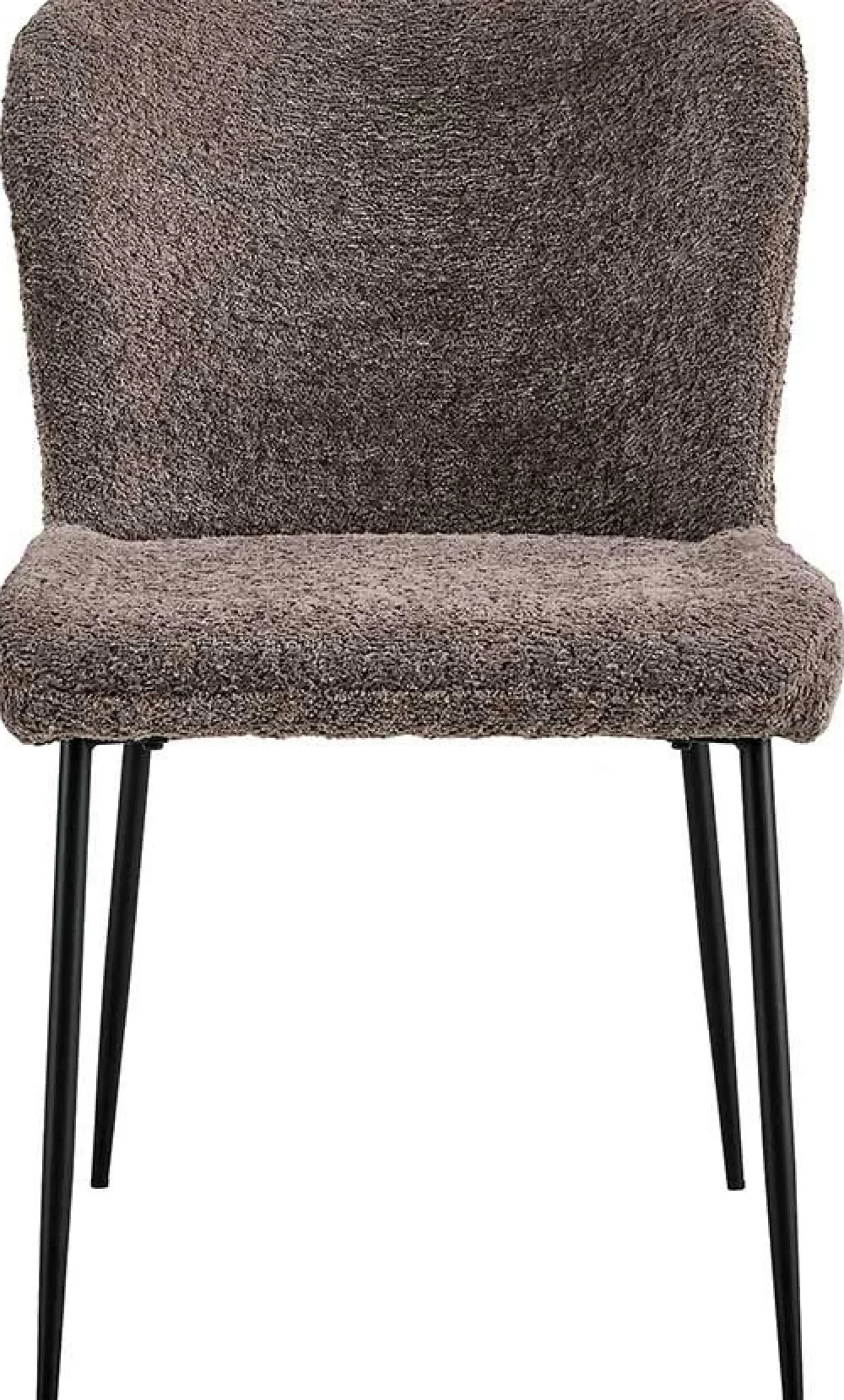 Rousseau Lisa Bouclé Sandfarbener Stuhl - Metallbeine, H 85 x B-L 50 x T-P 62 cm
