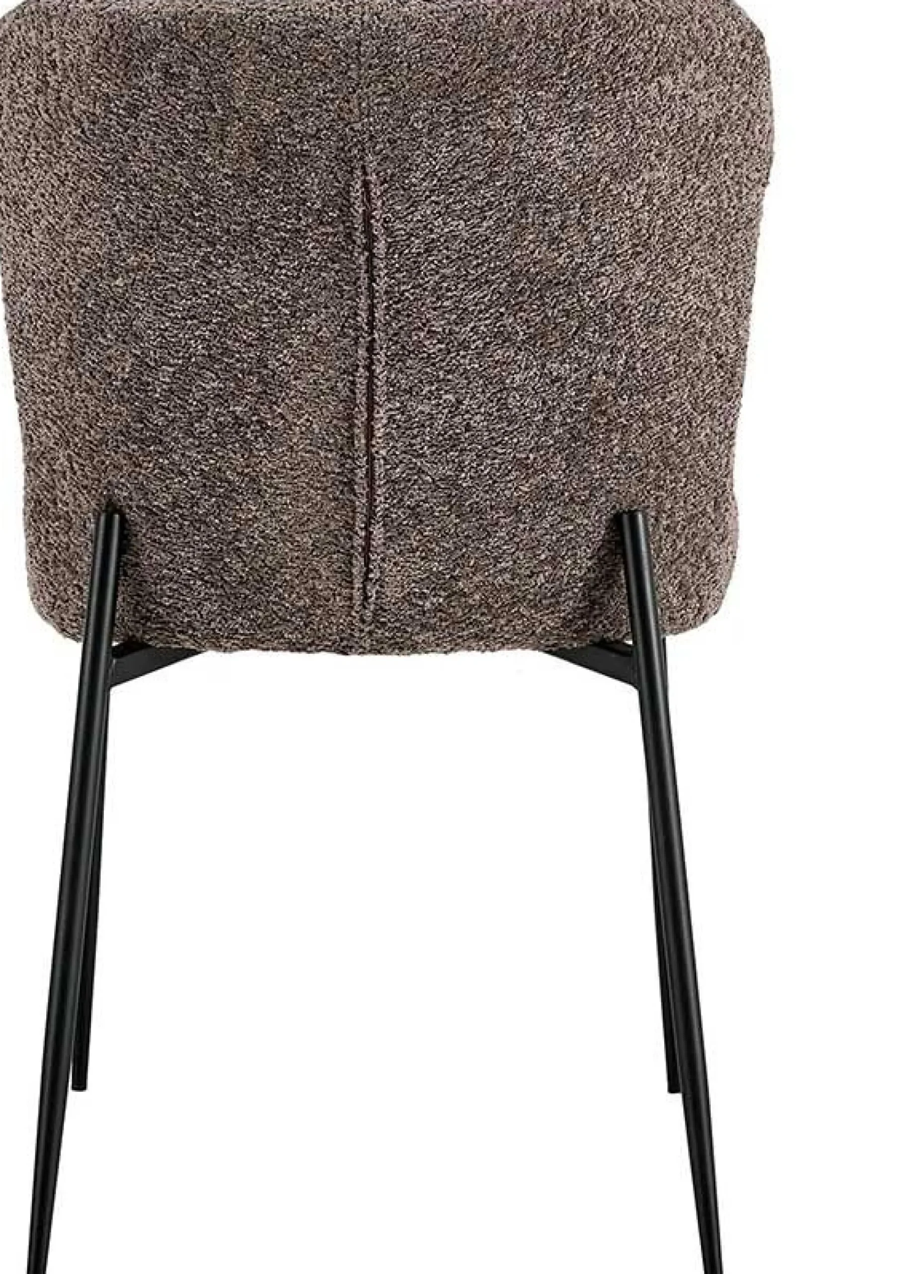 Rousseau Lisa Bouclé Sandfarbener Stuhl - Metallbeine, H 85 x B-L 50 x T-P 62 cm