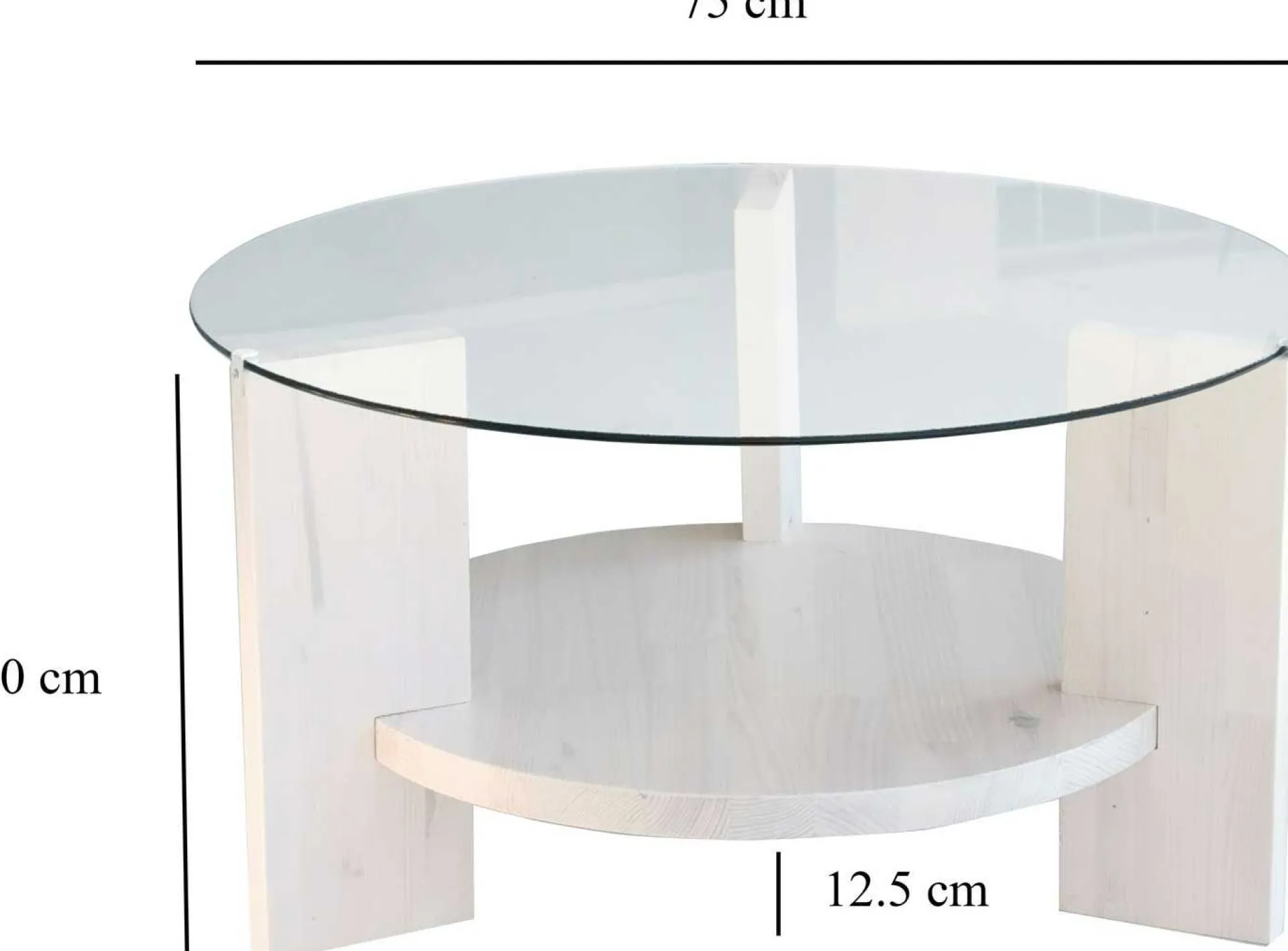 Emob Locelso Couchtisch | Gestell aus massivem Kiefernholz |